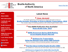 Tablet Screenshot of brailleauthority.org